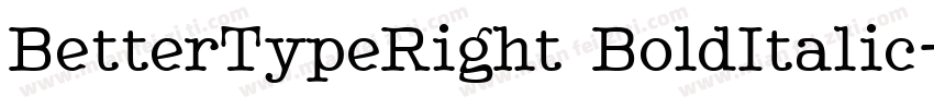 BetterTypeRight BoldItalic字体转换